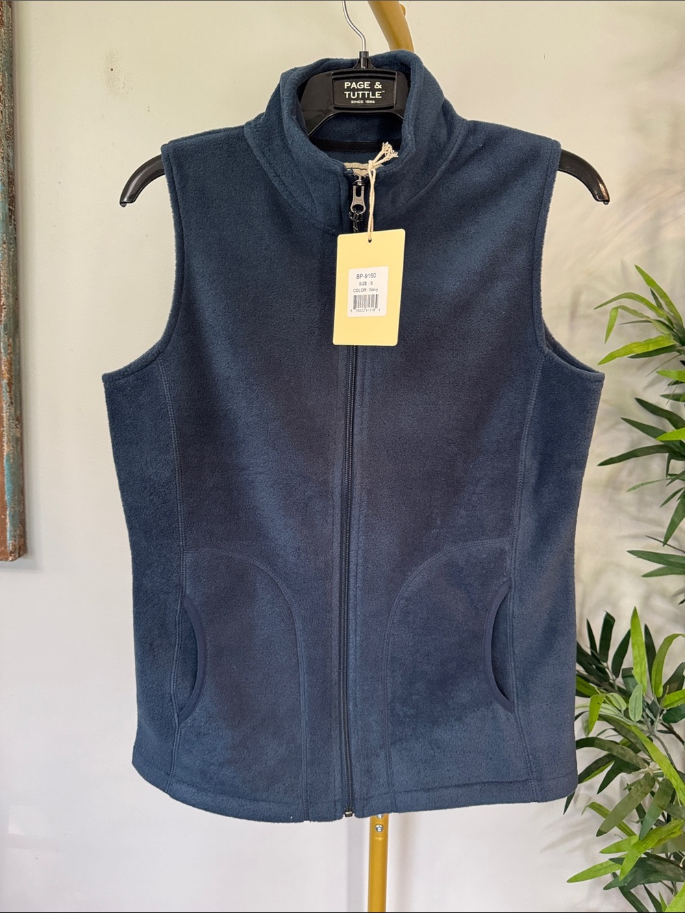 Backpacker Women's Navy Fleece Full-Zip Vest NWT S